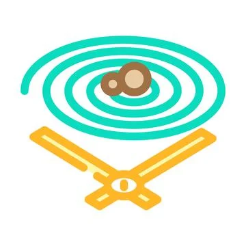 Gravity waves space exploration color icon vector illustration Stock Illustration