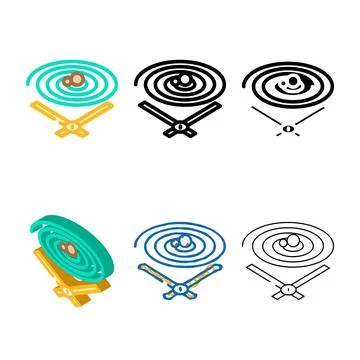 Gravity waves space exploration color looks icon vector Stock Illustration