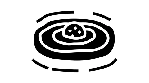 Gravity waves space exploration glyph icon animation Stock Footage 326151237