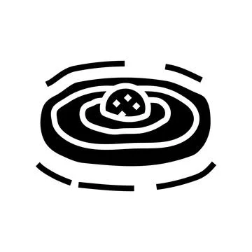 Gravity waves space exploration glyph icon vector illustration Stock Illustration
