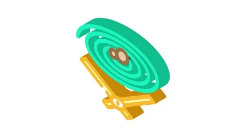 Gravity waves space exploration isometric icon animation Stock Footage 327288706