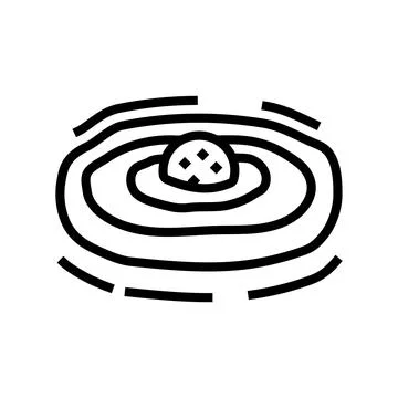 Gravity waves space exploration line icon vector illustration Stock Illustration