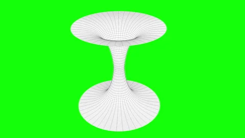 Gravity Well Shape Grid Spin Stock Footage 256733510