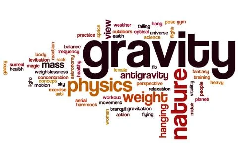 Gravity word cloud Stock Illustration