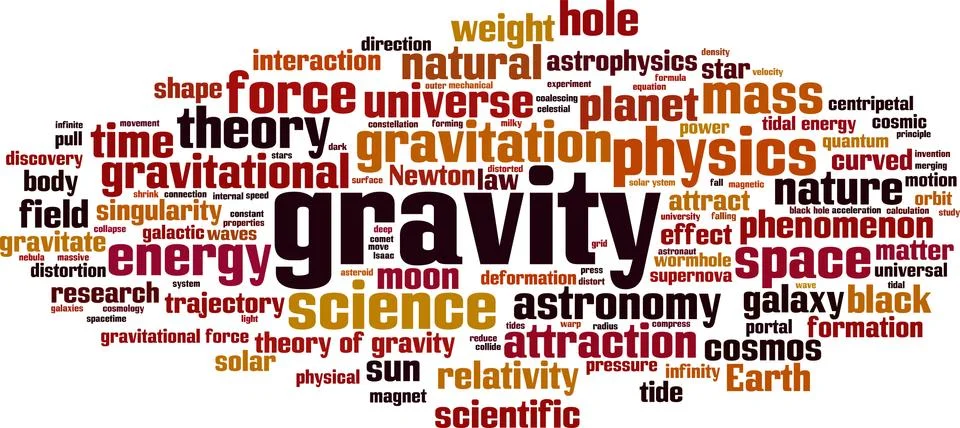 Gravity word cloud Stock Illustration