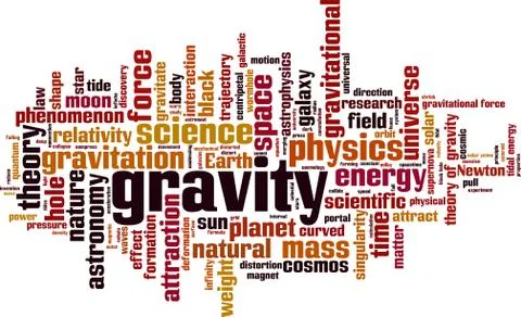 Gravity word cloud Stock Illustration