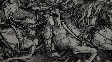 Gravure - Apocalypse -  Dürer Stock Footage 24465459