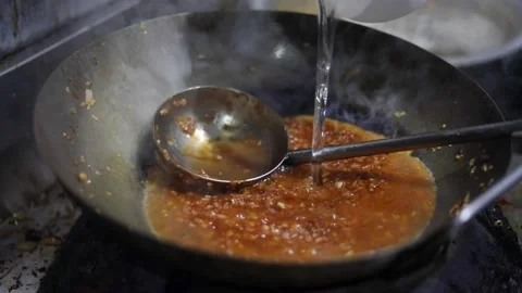 Gravy Chicken Momos Stock Footage 132581901