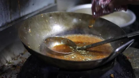 Gravy Chicken Momos Stock Footage 132581920
