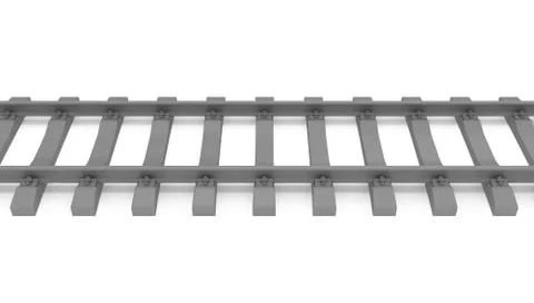 Gray 3d rails horizontal Stock-Illustration