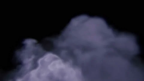 Gray 3D smoke explosion shockwave effect and divergent wave isolated on black ba Stock Footage 108560712