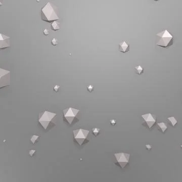 Gray abstract art polygonal background. 3D Render. Illustrazione stock