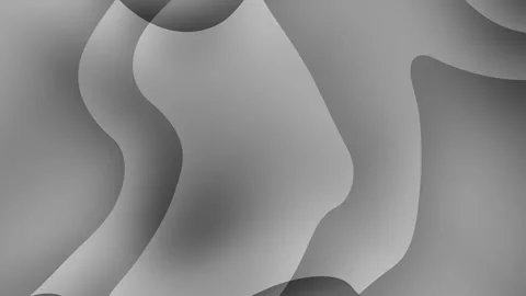 Gray abstract art with smooth flowing shapes. Suitable for modern design project Stock Footage 310351820