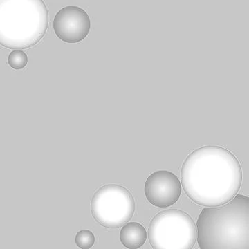 Gray abstract background and gradient white and gray spheres Stock Illustration