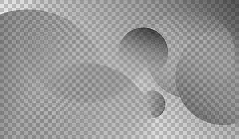 Gray abstract background with overlapping translucent circles and gradient .. Stock Illustration