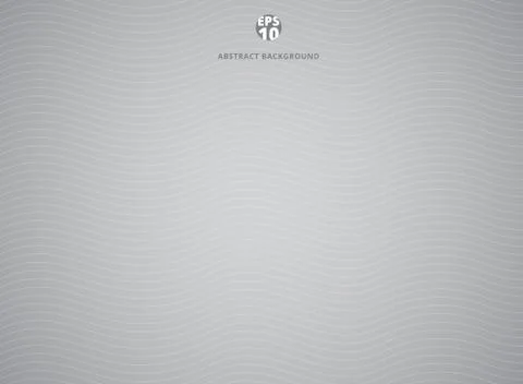 Gray abstract background with white wave lines. Stock Illustration