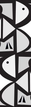 Gray Abstract Bird Pattern Stock Illustration