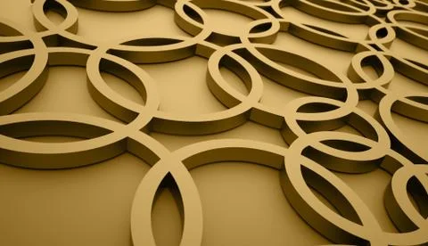 Gray abstract circles background rendered Stock Illustration