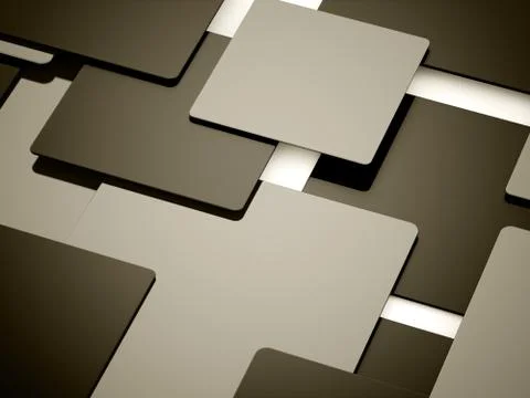 Gray abstract cubes concept rendered Stock Illustration