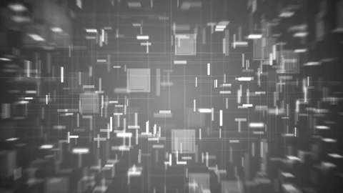 Gray Abstract Futuristic Hi-Tech Animation. Stock Footage 72768302