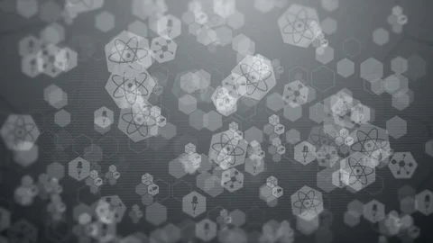 Gray Abstract Hexagon Pattern. Stock-Footage 73872399
