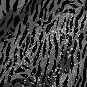 Gray abstract stripe pattern Cat skin texture Stock Illustration
