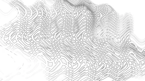 Gray abstraction of curved cells on a white background Stock Footage 127637073
