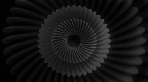 Gray abstraction. Motion. A grey tunnel made of a spring that rotates. Stock Illustration