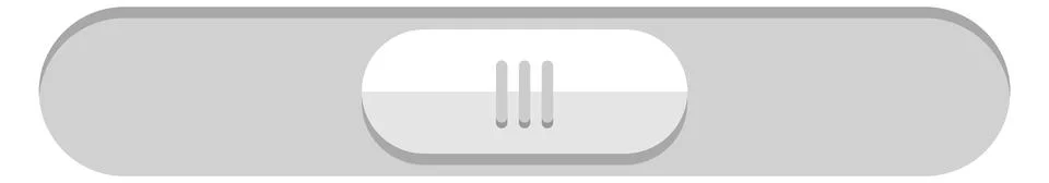 Gray active slider. Interface element. Button toggle 스톡 일러스트