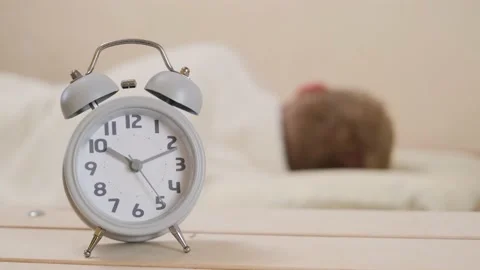 Gray alarm clock Stock Footage 165492476