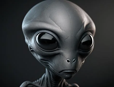 Gray Alien face Stock-Illustration