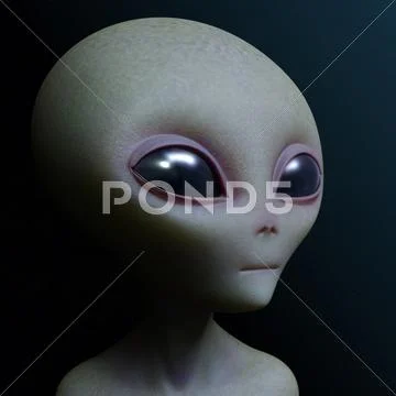 Gray alien Stock Illustration