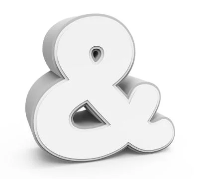 Gray ampersand mark Illustrazione stock