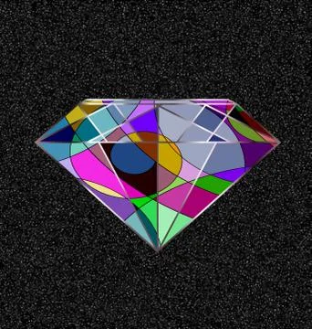 Gray and abstract crystal Stock Illustration