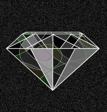 Gray and abstract gem Stock Illustration