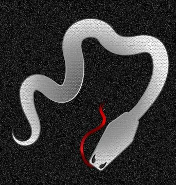Gray and abstract snake Illustrazione stock