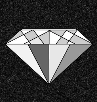 Gray and abstract white gem Stock Illustration