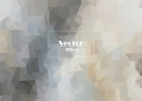 Gray and beige abstract digital vector image stylized from triangles Stock Illustration
