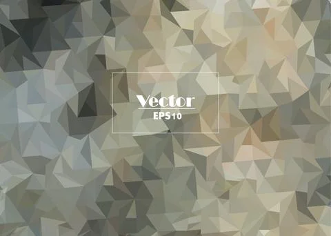 Gray and beige digital abstract vector image stylized from triangles Illustrazione stock