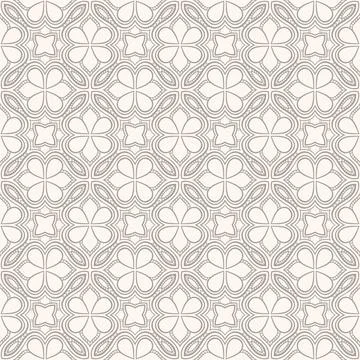 Gray and beige floral pattern Stock Illustration