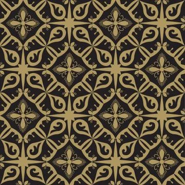 Gray and beige royal pattern. The Seamless vector background Stock Illustration