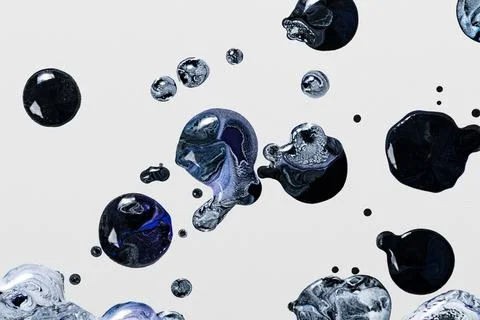 Gray and black liquid marble background DIY abstract flowing texture Stock Illustration