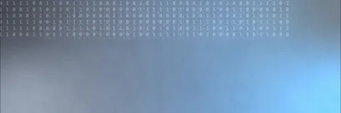 Gray and blue binary code background template animation with smoky blur Stock Footage 340557394