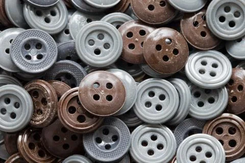 Gray and brown buttons Stock Photos