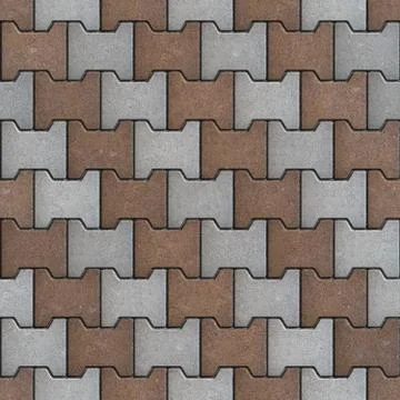 Gray and Brown Polygons as Oblique Lines Stock Illustration