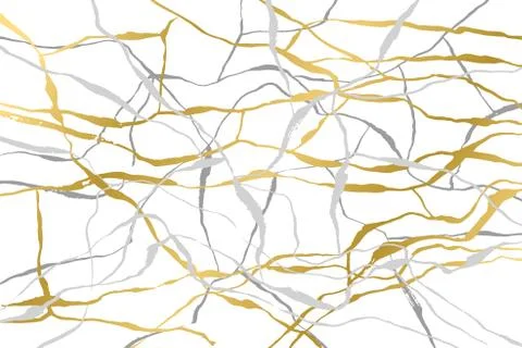 Gray and gold abstract pattern. Marble light background. 스톡 일러스트