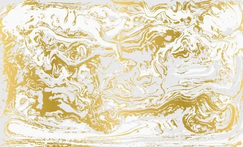 Gray and gold agate ripplle pattern. Pale beautiful marble background. Illustrazione stock