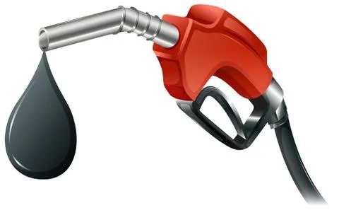 A gray and red colored fuel pump Stock Illustration
