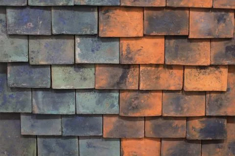 Gray and red tile texture Foto stock