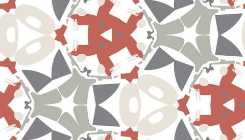 Gray and Red Wallpaper Pattern Stock Illustration